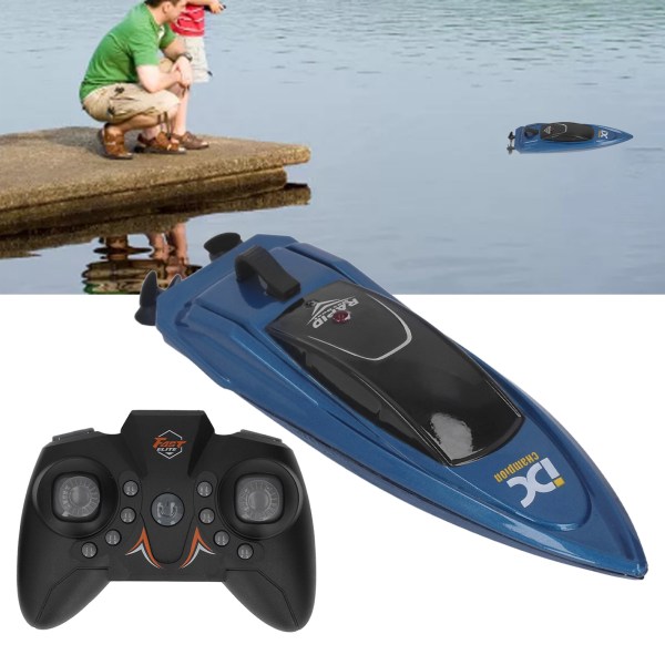 Höghastighets vattentät Mini USB fjärrkontrollbåt - Blå Blue