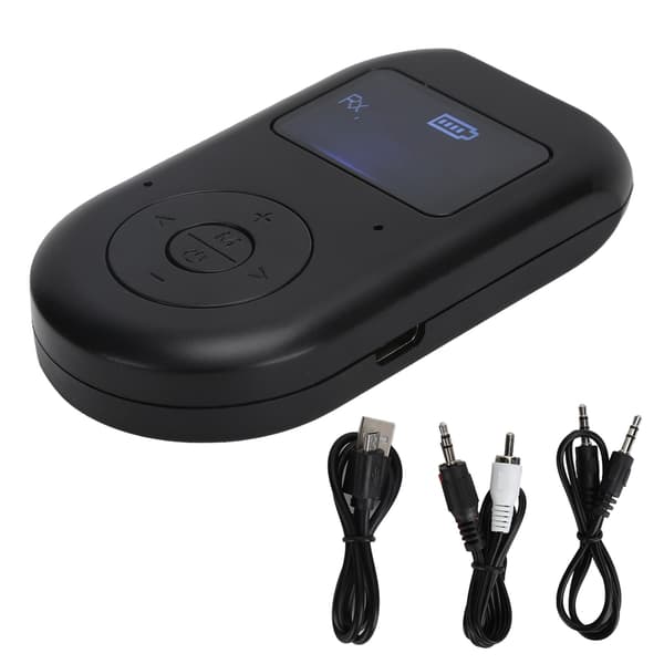 2 i 1 Bluetooth 5.0 Adapter Modtager Sender Audio Adapter med LCD-skærm Håndfri