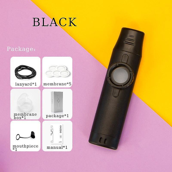 Fargerik Metall Kazoo for Barn Musikkinstrumenter - Justerbar Tone, Perfekt for Fløyte Membraner, Gitar, Ukulele, Fiolin og Piano Keyboard