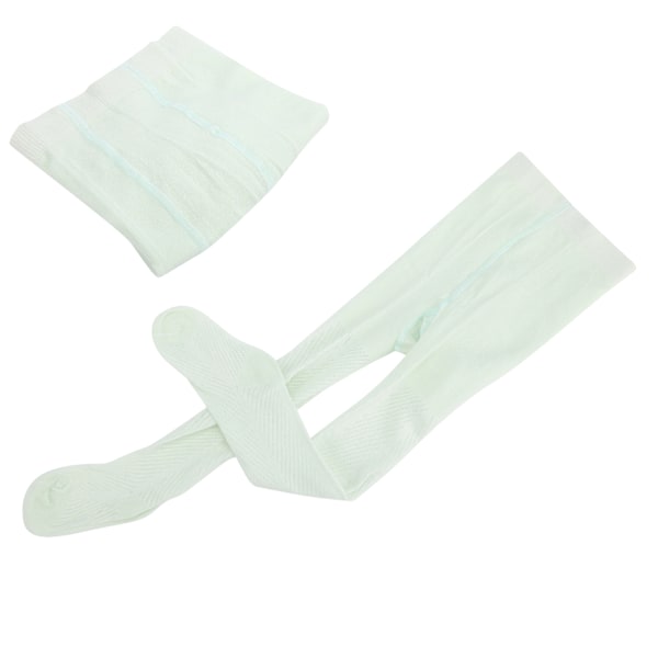 Baby Strømpebukser Leggings Bomuld Blød Åndbar Varme Strømper Toddler Strømpebukser Skridsikre (Lysegrøn)