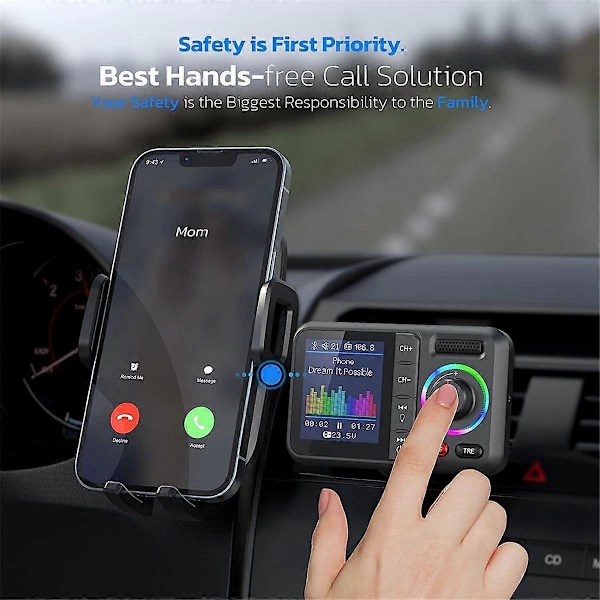 BT98L LED Display Bluetooth 5.0 Transmitter 3.5MM AUX MP3-afspiller