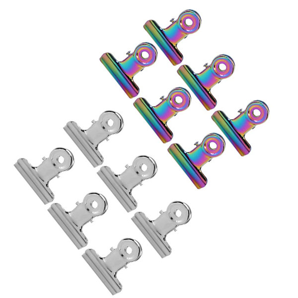 12 st Nagelspetsklämmor Multifunktionella fingerförlängningsklämmor Metallfilpappersklämmor