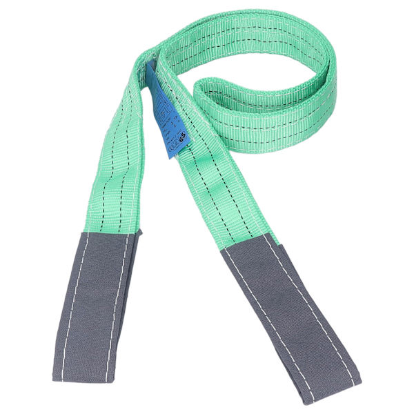 2T Flad Løftetov med Dobbelt Øje Spænde Polyester Webbing Løfteslynge til Industriel Kran 2 Meter