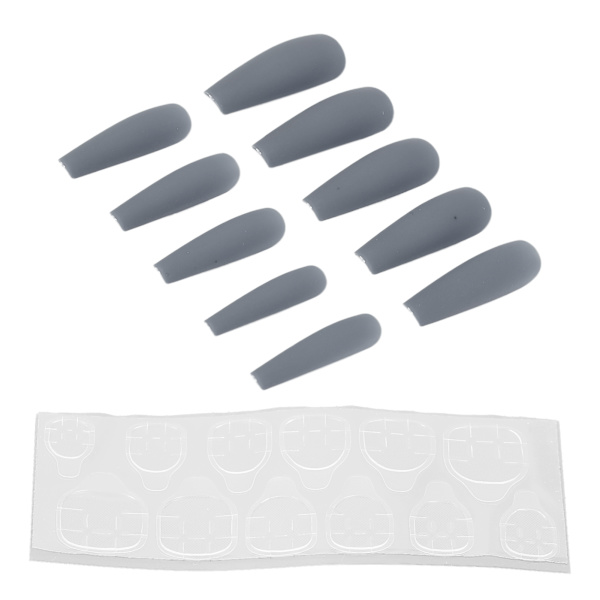 10 stk tryk på negle Kiste falske negle tips Ekstra lang kiste blank falske kunstige negle Manicure dekoration til kvinderN5355-05