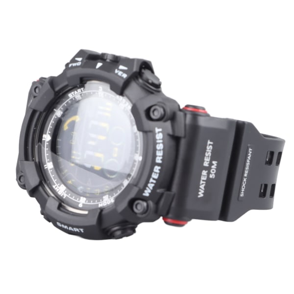 Herr digital watch LED-bakgrundsbelysning Multi vattentät watch med timerstegräknare