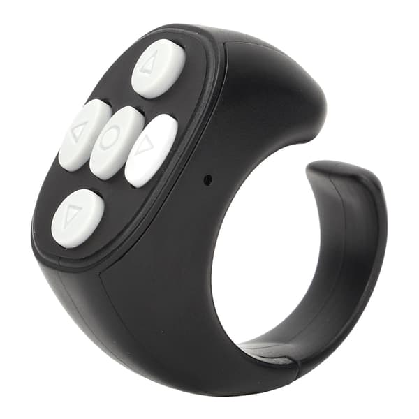Bluetooth 5.3 Ringfjernkontroll for Sideoppvending, Kamerautløser, Selfie-Fjernkontroll for Video og Lesing