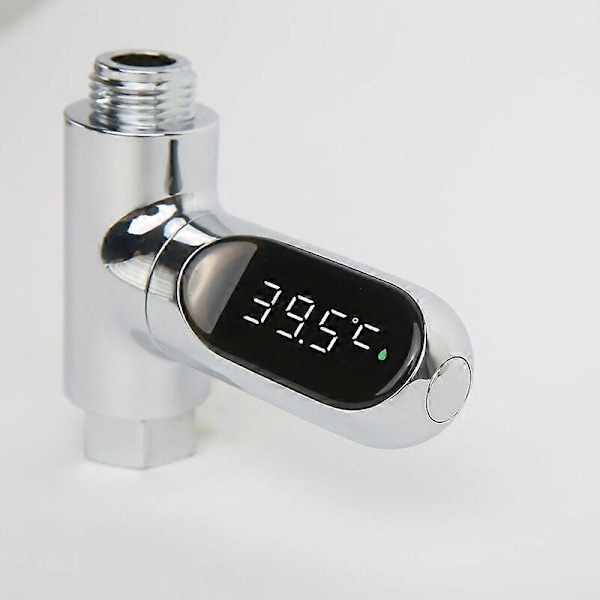 Duschtermometer, Badtermometer för bebisar, LED Digital Duschtemperaturdisplay, Celsius/Fahrenheit-display, 360 graders roterande skärm, för köksfamiljen