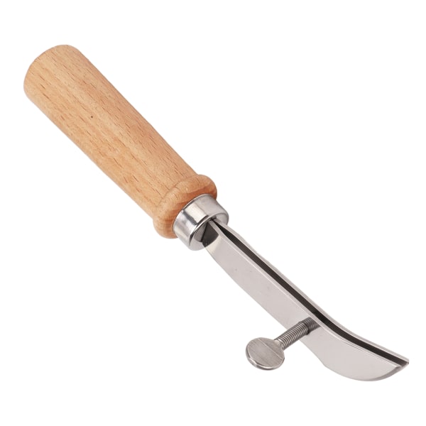 Kantbrett i lær i rustfritt stål Ergonomisk håndtak Bærbar Slitesterk utvendig lærkremlommebok med beltestropp