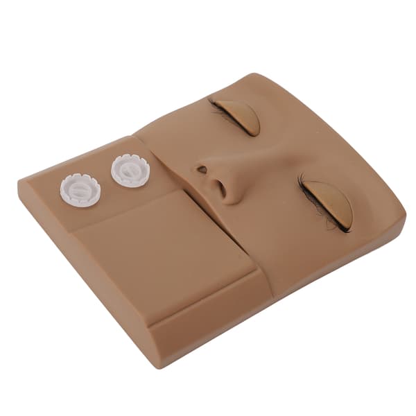 Vipper Mannequin Hode Utskiftbart Øyelokk Vippe Forlengelse Praksis Sminke Trening PVC Kaffe