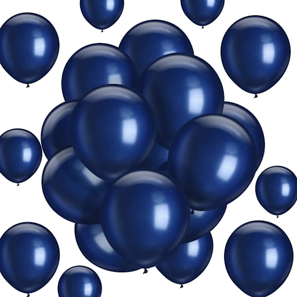 Marineblå Latex Partyballoner - Pakke med 100, 10 tommer - Ideel til Bryllupper, Fødselsdage, Brudebrus