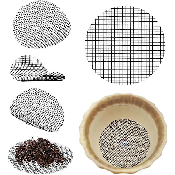 Blomkrukmatta 40-pack Blomkruksnät Trädgårdsnät Blomkrukunderlägg Nät Blomkrukunderlägg för Bonsai Trädgårdsarbete Nät Blomkrukor för P