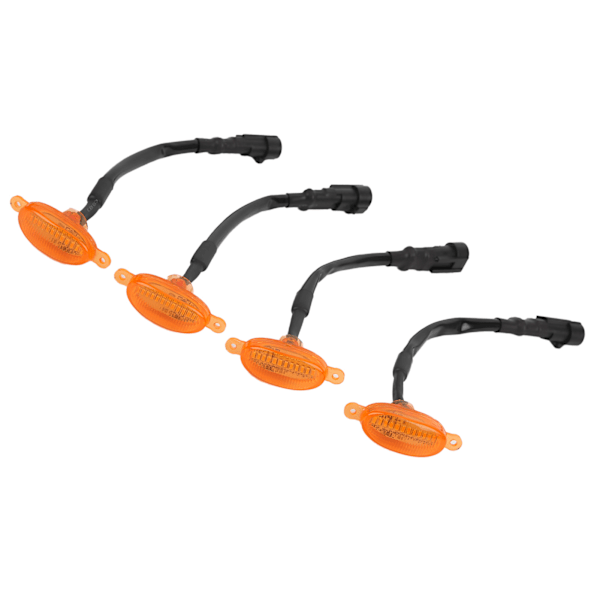 4 stk. bilens forreste grill-lampe med 12-LED ravfarvet lys 12V erstatning til Ford Raptor
