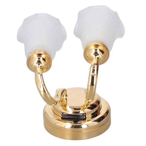 Dockhusbordslampa Tulpan Design Batteridriven Robust Metall Plast Dockhus Miniatyrlampa för 1:12 Skala Dekoration