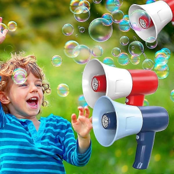 25-26 Bubble Machine Toys, Bubble Gun with LED Light and Music Red