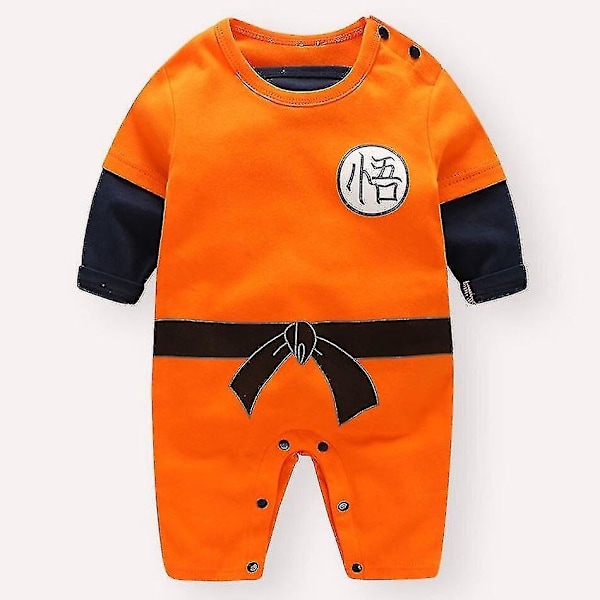 Anime Baby Romper - Nyfødt Cosplay Kostyme, Akatsuki, Frieza, Vegeta, Luffy, Tanjiro - Bomullsklær for Gutter og Jenter Størrelse 90 12*18Måneder ED80C3