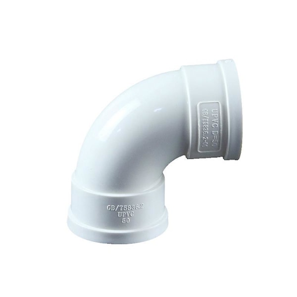 PVC-rørventilasjonskanalforbindelse for 90 graders ventilasjonsforlengelse - Runde rør, Plastrørforbindelse for innendørs bruk