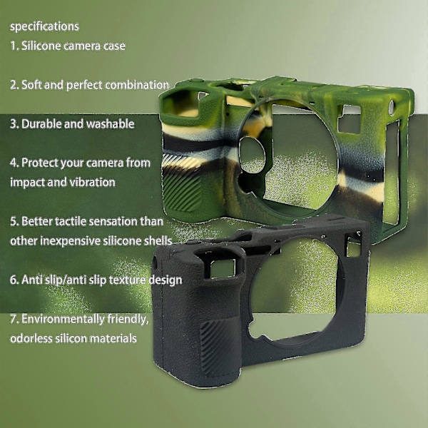 A7C2 Gummi Silikonfodral Kroppsskydd kompatibelt Sony A7C II A7CII A7C Mark js-B15 Röd
