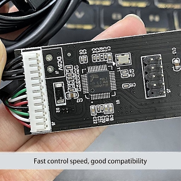 Bundkort Usb2.0 9pin Hub Splitter 1 Ind 4 Ud 20cm Forlængerkabel Konnektor
