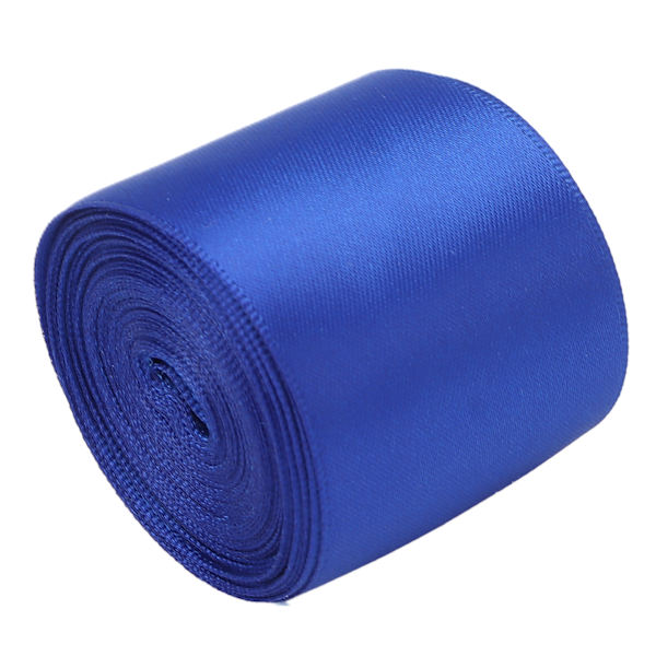 Double Face Satin Ribbon Rulle 5m/16.4ft Längd 38mm/1.5in Bredd DIY Polyester Presentpappersband för hantverk HårdekorationerBlå