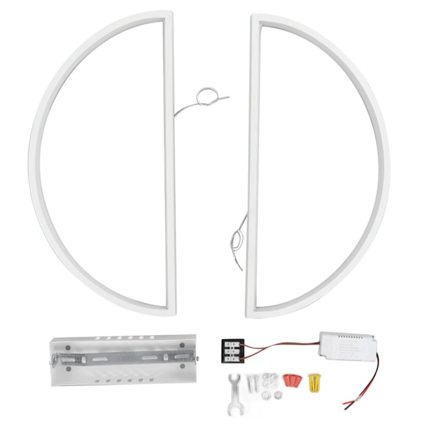 Taklampe 2-sidig halvsirkeldesign Moderne minimalistisk stil Liten hvit varm belysning LED taklampe AC 185 til 265V