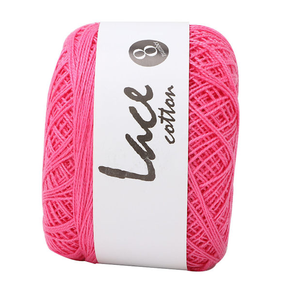 Lace Line Bomull Handvirkad Summer Silk Light Thin Line (6615 Rose Red)