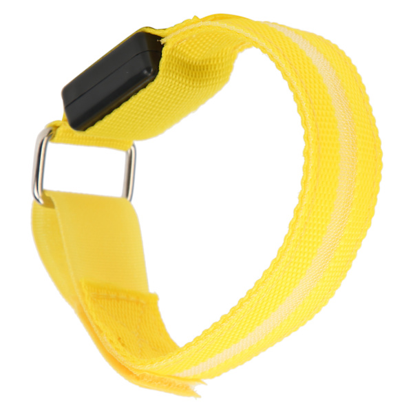 Outdoor Running LED käsivarsinauha säädettävä vilkkuva ranneke Pyöräily Valaiseva rannekoru keltainen