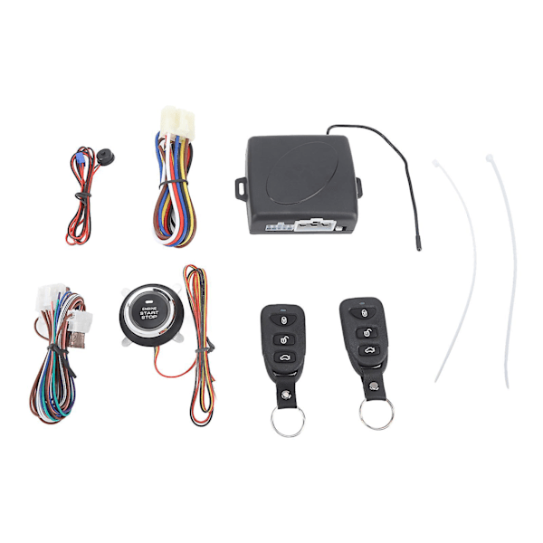 DC12V Nøkkelfritt Bilalarmsystem med Fjernstyrt Motorstarter og Trykknappstart Bluetooth Type