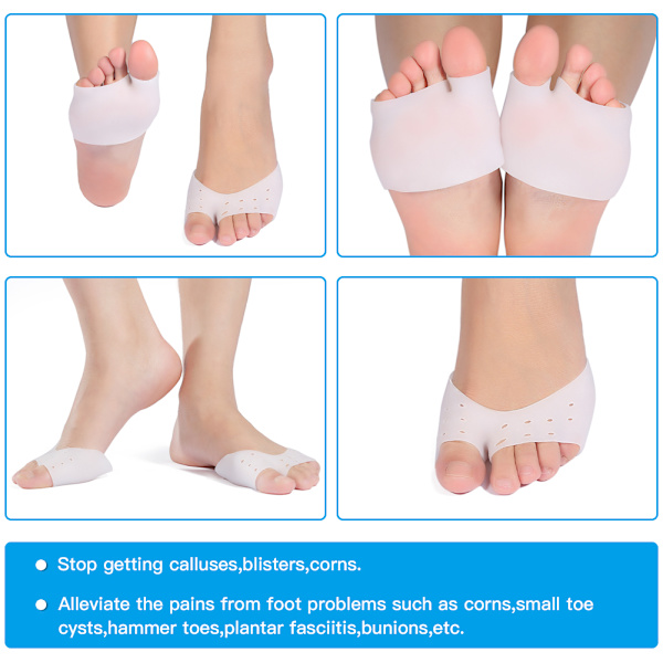 Bunion Corrector Pads Gel 1 pari Ball of Foot Pehmuste Jalkojen etupohjalliset jalkapöydän tukemiseen