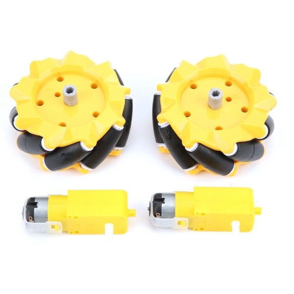 Mecanum hjul til TT gearmotor Smart robot bildele tilbehør DIY legetøjskomponenter 80 mm