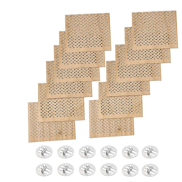 12 stk. 7x6 cm Vedkubelysestaker i tre for DIY-lys