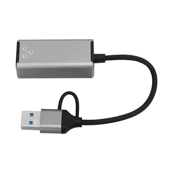 Typ C till Ethernet-adapter USB A till RJ45 nätverksadapter för bärbara datorer Mobiltelefoner Tabletter