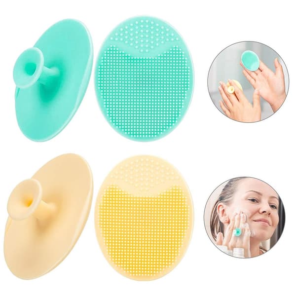 4 stk. Ansigtskrubber Silikone Ansigtsrensebørste Ansigtspeeling Massager Hudorme Akne Pad Ansigtspleje til dybderens