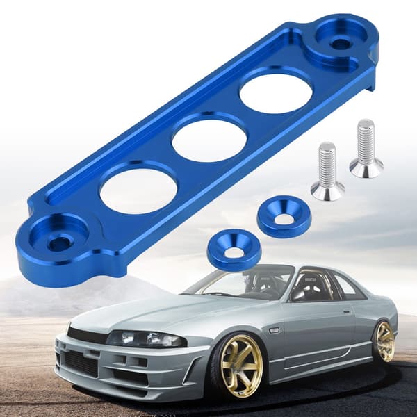Bilracing Batteri Bindebeslag Lås Anodiseret til HONDA CIVIC / CRX 1988-2000 (Blå)