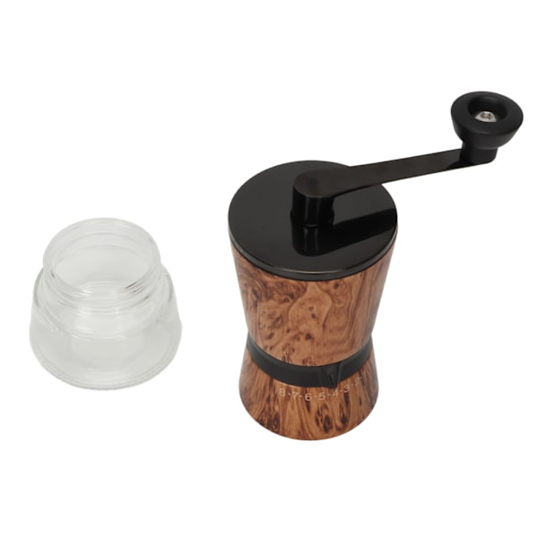 Manuell kaffekvern jevn sliping ergonomisk 8-trinns justering utsøkt utseende bærbar for camping