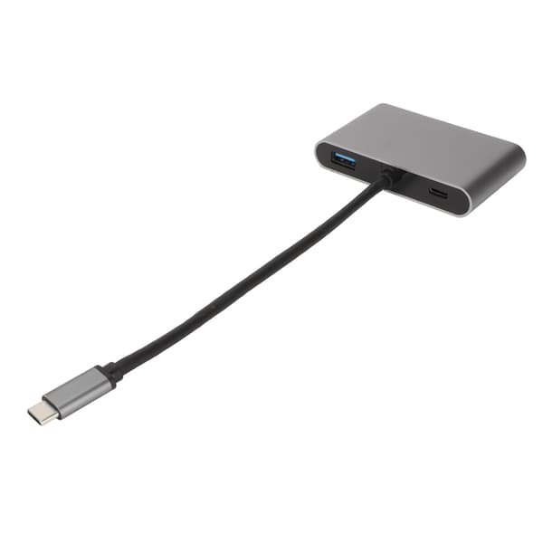 5-i-1 USB C-hub 4K stöder 3 bildskärmar 100W snabbladdning Typ C till dubbel High Definition Multimedia Interface VGA PD-hubb
