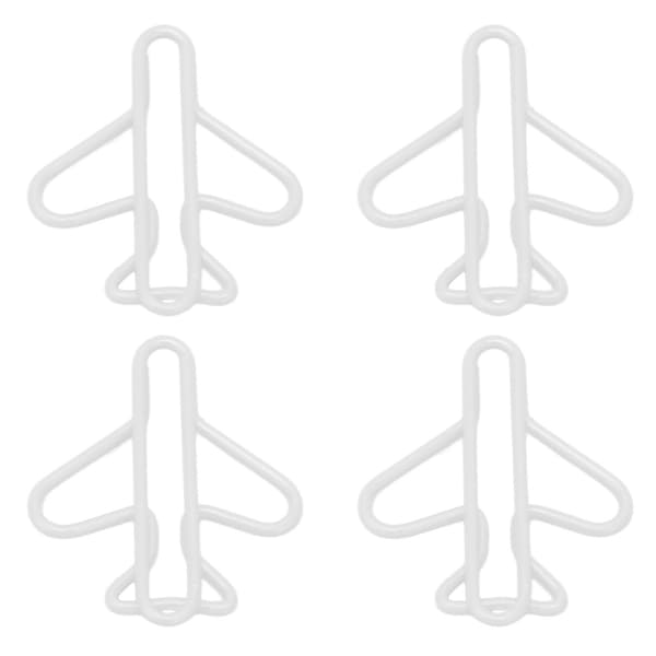 100 stk søte binders flyformet stil dekket tråd lett holdbare fancy binders for arbeid, studier, sortering hvit