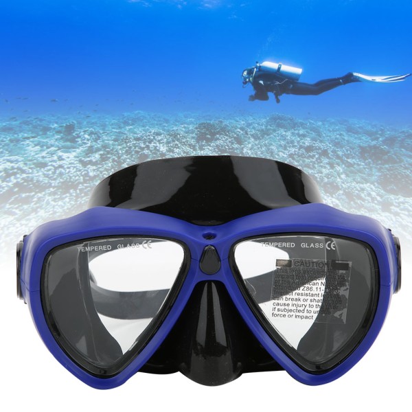 Dykglasögon för vuxna Simning Scuba Snorkelutrustning Anti-dimma undervattensglasögon Blå
