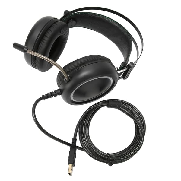 H1 Gaming Headset 7.1 Virtuel Surround RGB Effekter Multifunktionelle Over-Ear Hovedtelefoner til PC