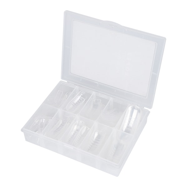 140 stk. Dual System Form Extension Falske Negle Tips Negle Kunst Tips UV Gel DIY 12 Størrelser med Linjer