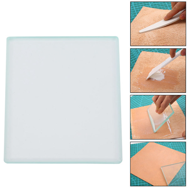 Nahkakäsityötyökalut – kiillotuskarkaistun lasin polttokone (130 x 100 x 8 mm)