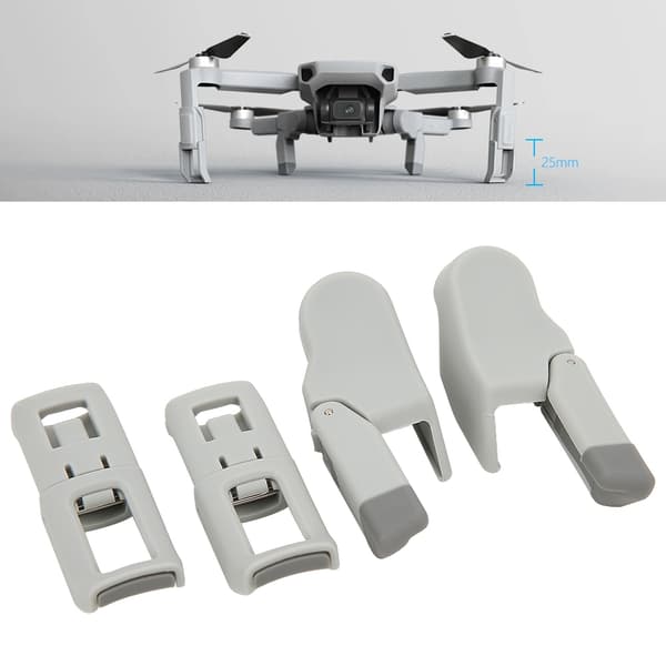 Drönare Förhöjda Landningsställ Benstöd Skyddsförlängningar Passar för DJI Mavic Mini Grå