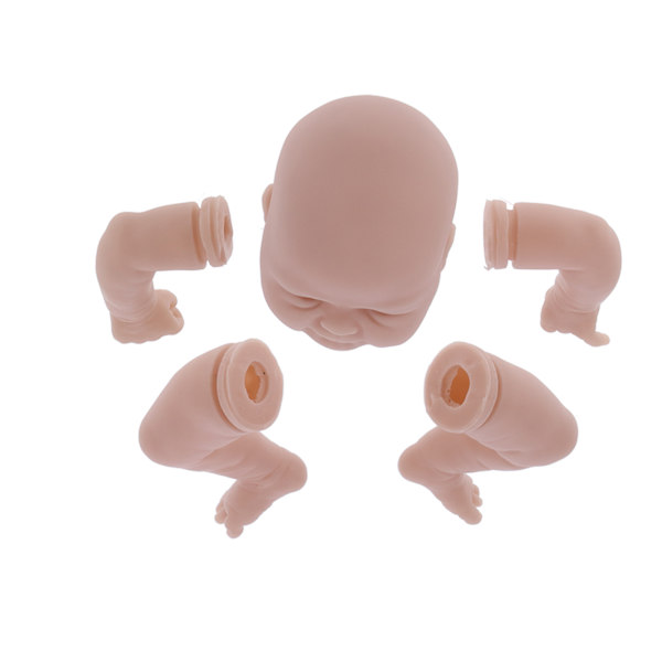Simulering Omålad Reborn Dockkit Vinyl Oavslutad Babydocka Gjutform Delar Set 17 Tum