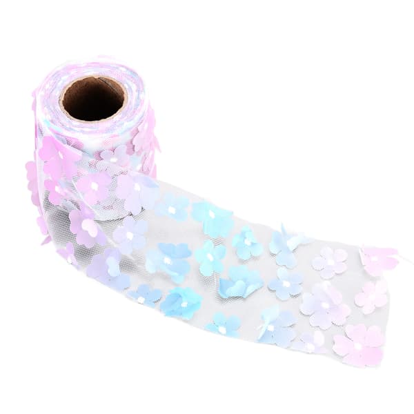 Blomster Tyllruller 8cm 10yd Utsøkt Lys Vakker DIY Fleksibel Bred Anvendelse Tyllrull Spole Stoff Gradient Lilla