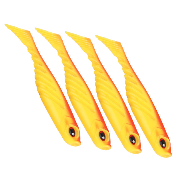 4 STK AR48 75 mm/3,2 g Fishing Soft T Tail agn Kunstig naturtro simulering lokketilbehør