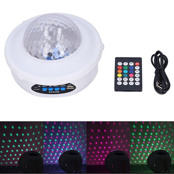 Kugle Lys Bluetooth Højttaler Musik Projektion Lampe RGB Fest Lys til Husholdning KTV Dekoration