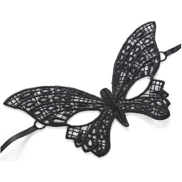 Blondert Butterfly Maskerademaske for Kvinner - Halloweenfest Dekorasjon