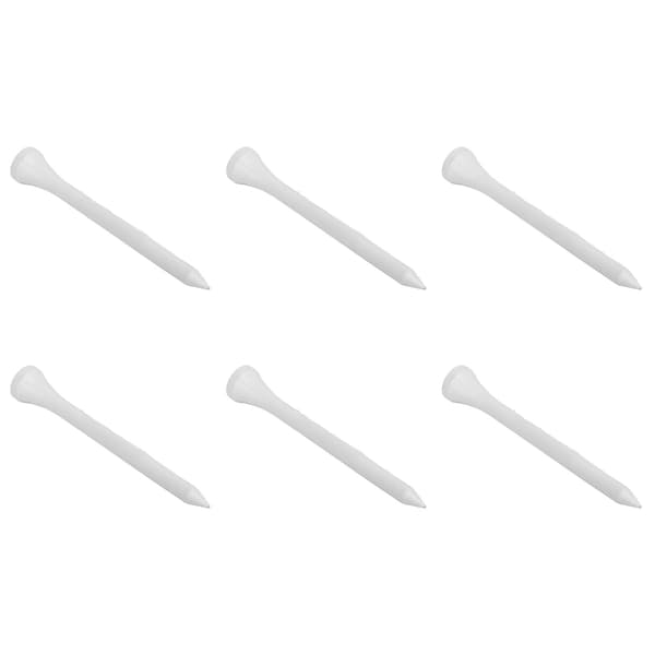 50 st Golf-tees i lönnträ, vit, lång bollbas, set för utomhussporter, 70 mm / 2,76 tum
