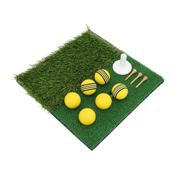 Treffematte Dual Grass Minigolftrening Øvingspute Launch Zone Treffgressmatte