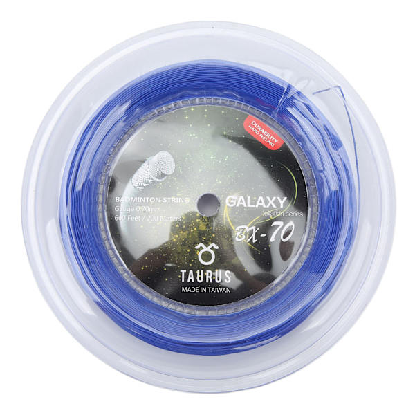 POWERTI BX70 Badminton Rackets String Høy Elastisk Nylon Badminton Racket String 0.7mm Badminton String 200m Rull Blå