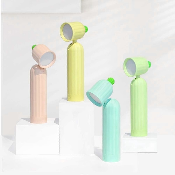 Skrivebordslampe for barn Mini liten skrivebordslampe med øye Cute Caring LED Skrivebordslampe Kaktus USB Skrivebordslys Blå